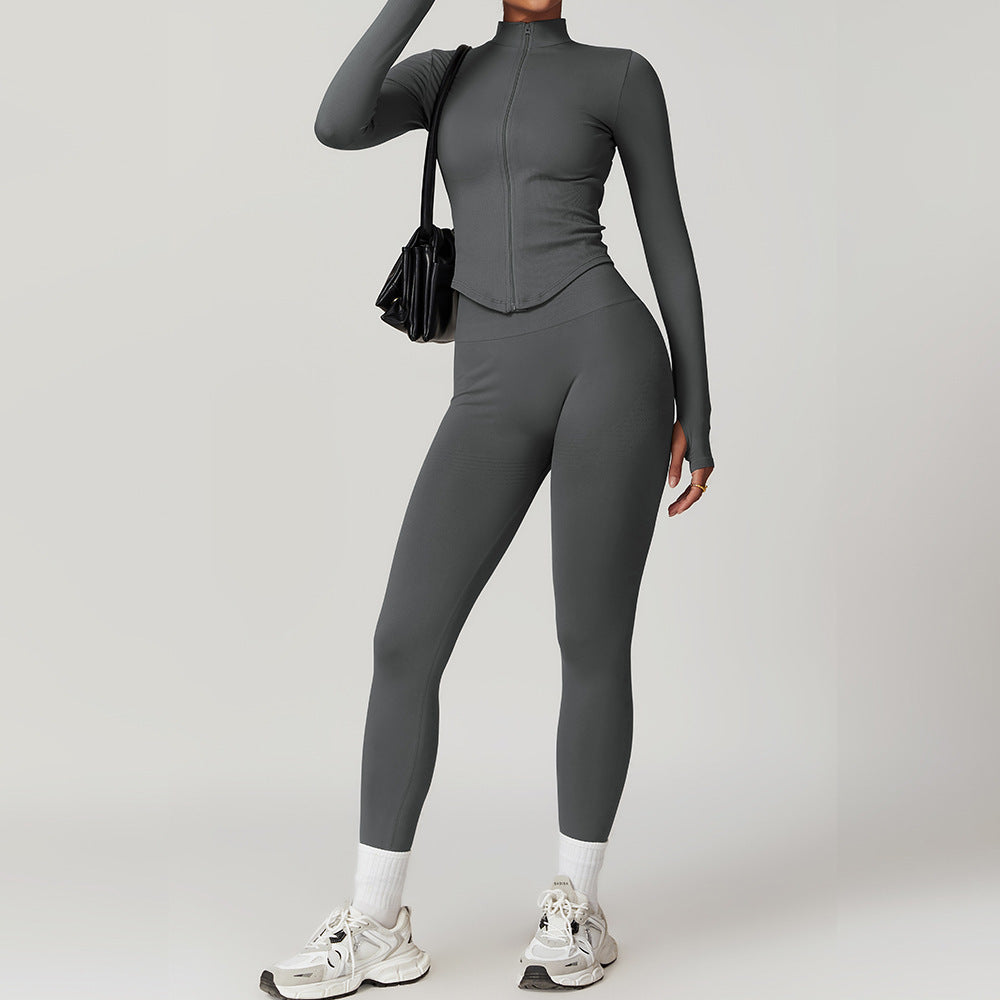 Ensemble de sport sans couture Kravos, haut manches longues et legging