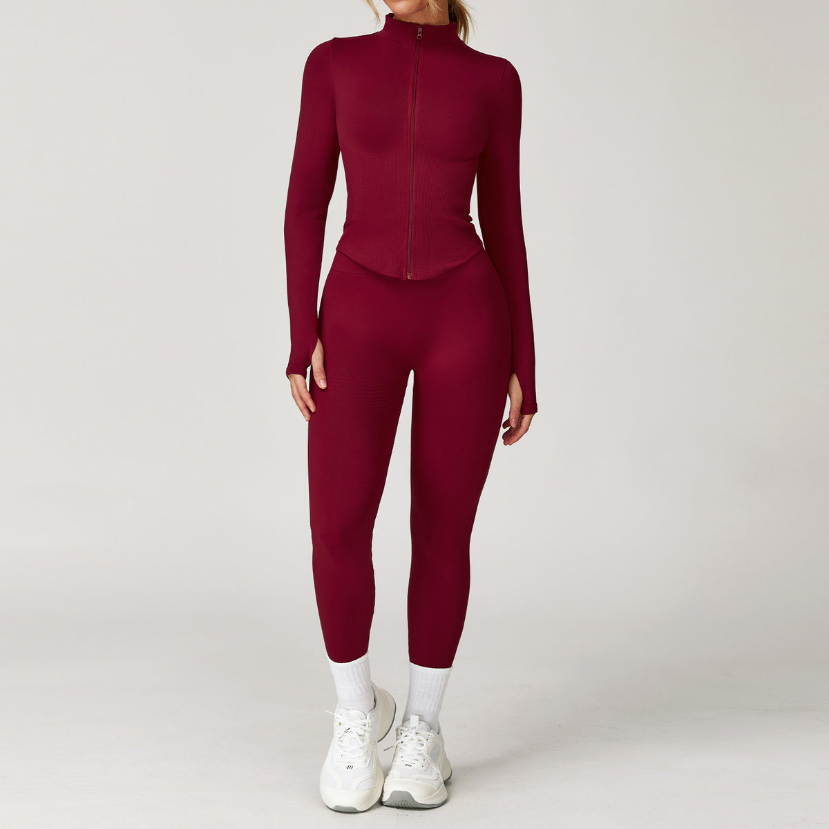 Ensemble de sport sans couture Kravos, taille cintrée